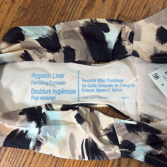 BAR III Shirred Hipster Swimsuit Bottom Beige Leopard size XS NWT - Picture 7 of 7